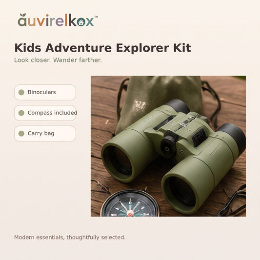 Kids Adventure Explorer Kit with Binoculars, Compass and Outdoor Nature Discovery Accessories